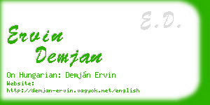 ervin demjan business card